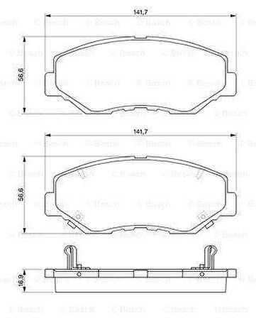 ON FREN BALATASI HONDA CR-V II 2.0 03/02--  GDB3325 BOSCH 0986424809