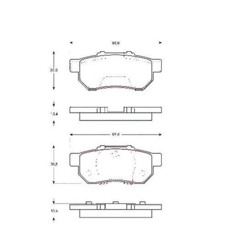 ARKA FREN BALATASI CIVIC 1.6I 1.6 VTI  94/00 HONDA JAZZ 08- BOSCH 0986461131