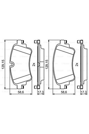 Arka Fren Balatası Audı A4 1.4 Tfsı 15- 0986494833