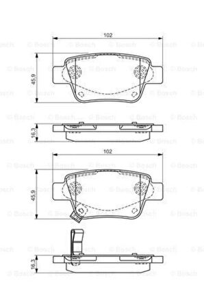 On Fren Balatası Avensıs T25 Kasa 03- Corolla Verso 04- 0986495073