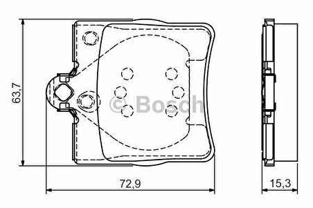 ARKA FREN BALATASI W202 C200 95-- C220 96-- BOSCH 0986495080