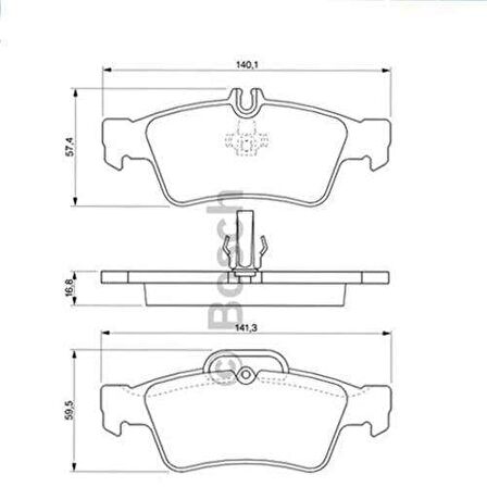 ARKA FREN BALATA E-CLASS W211 - CLS-CLASS W219 - S-CLASS W221 -SL-CLASS W230 05-13 HONDA I ACCORD VI BOSCH 0986495248
