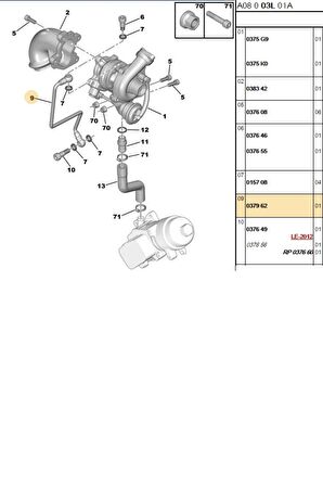 Turbo Yağlama Borusu DW4 (037962-11230002)