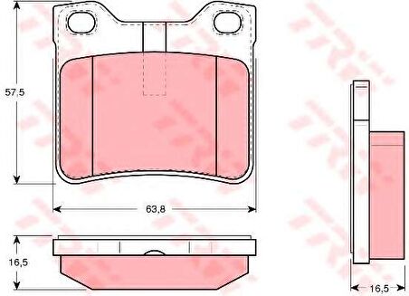 FREN BALATASI ARKA V-CLASS 638/2 97-03 VITO 638 97-03 . P406 P605 P607 95-08 TRW GDB1276