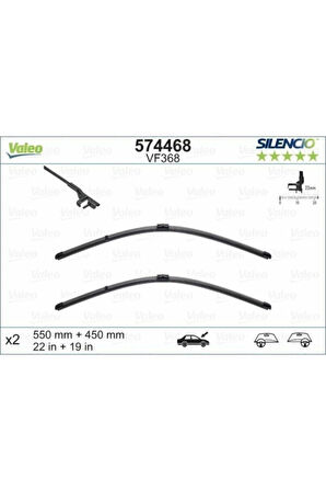Sılencıo X-trm Flat Blade Vm368 X2 550+475 Mm Mercedes Glk 08 - 574468