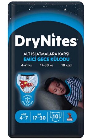 Drynites Erkek Emici Gece Külodu 4-7 Yaş 30 Adet