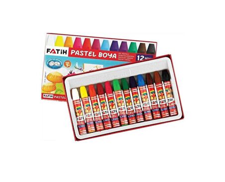 Pastel Boya 12 Renk Yağlı Pastel Boya Fatih Pastel Boya 12 Renk