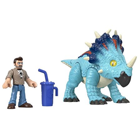 Imaginext Jurassic World Araçlar - Pachyrhinosaurus & Lowery