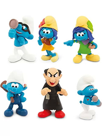 Giochi Preziosi Şirinler 6'lı Figür Seti PUF14000 - Gargamel Figürlü Set