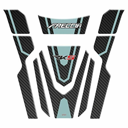 Gogo RKS Freccia 150 Tank Pad Set 004 Karbon/Açık Gri