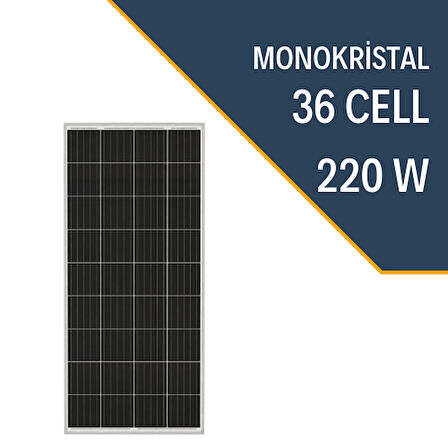 LEXRON 220W MONOKRİSTAL GÜNEŞ PANELİ