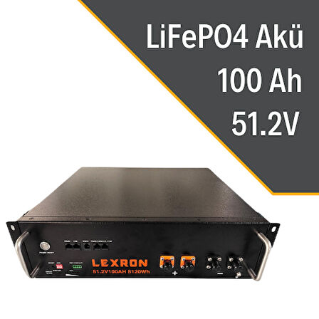 LEXRON 100AH 51.2V PREMIUM SERIES LİTYUM AKÜ RACK TİPİ