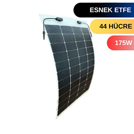 LEXRON 175W 10BB ETFE ESNEK MONOKRİSTAL GÜNEŞ PANELİ