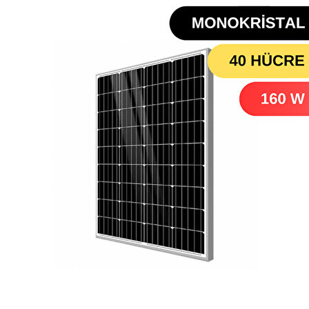 LEXRON 160W HALF CUT MONOKRİSTAL GÜNEŞ PANELİ