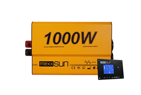 MEXXSUN Tam Sinüs UPS (Remote Ekran) 12V 1000W Şarjlı