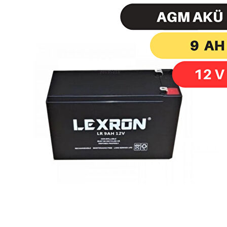 LEXRON 9AH-12V KURU TİP AKÜ