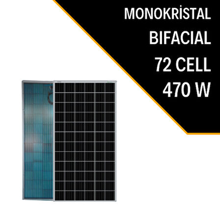 LEXRON 470W BIFACIAL MONOKRİSTAL GÜNEŞ PANELİ