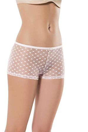 5 Adet Kadın Komple Tül Dantel Boxer Külot