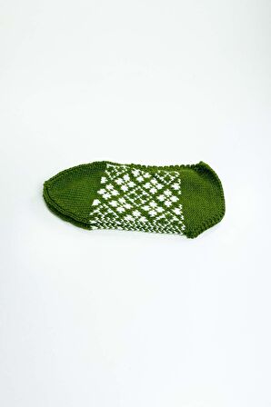 2 Çift El Örgüsü Kışlık Şık Kadın Yün Patik Set 8