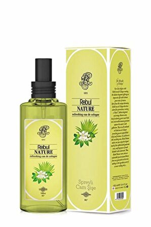 Rebul Nature 80 Derece Sprey Cam Şişe 100 ml Kolonya