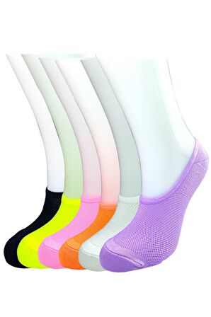 6 Adet Canlı Renk Kadın Spor Babet Çorap