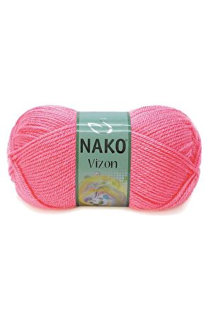 5 Adet Vizon Premium Akrilik El Örgü İpi Yünü Renk No:236 Gül Pembe