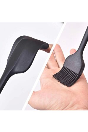 6 Parça Silikon Spatula Seti Pasta Yumurta Fırçası Kaşık Bıçak Spatula Yemek Hazırlık Seti