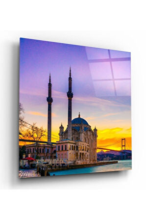 Istanbul Cami Manzarası Dekoratif ve Modern Cam Tablo