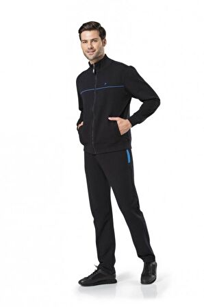 7200 4'lü Lacivert Eşofman Ve Pijama Takımı