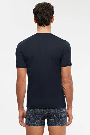 Antonio V Yaka Pamuklu Erkek Tshirt 2 Paket