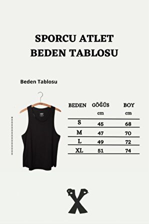 Temal Reis  Baskılı Erkek Fit Y-Back Gym Fitness 2'li Kolsuz Sporcu Atleti Tişörtü