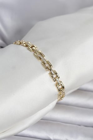 Xuping Zincir Model Gold Renk Kadın Bileklik - TJ-BB8413