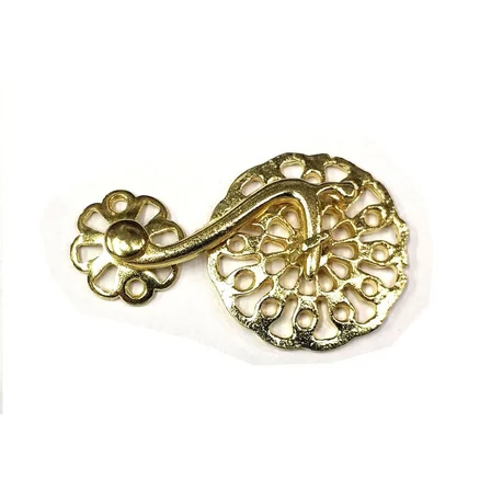 Sarı 50 Adet Zamak Çengel Kilit 56x33 mm - Yuvarlak, Karşılıklı Mobilya, Dolap, Sandık, Kutu, Kapak Çengel Kilidi