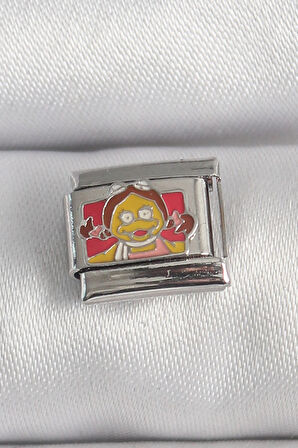 316L Çelik Gümüş Renk Renkli Çocuk İşlemeli Nomination Charm - TJ-BC1388