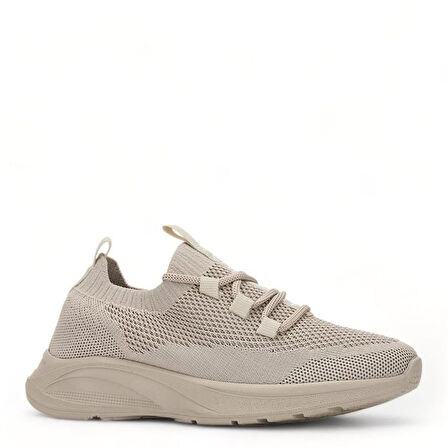 Günlük Kadın Triko Sneaker Bağcıklı Çorap Kalın Topuklu Oval Burunlu Spor Ayakkabı 625