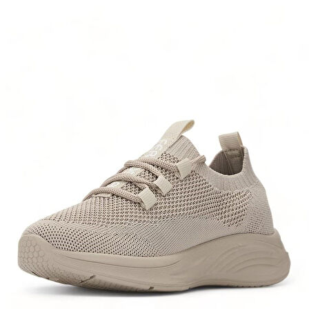 Günlük Kadın Triko Sneaker Bağcıklı Çorap Kalın Topuklu Oval Burunlu Spor Ayakkabı 625
