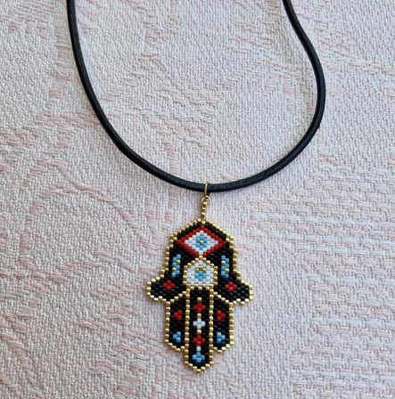 El Yapımı Miyuki Kolye, Fatma'nın Eli Motifli Miyuki Kolye,  Hediyelik