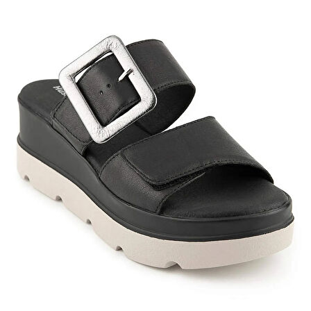 Hush Puppies Effeza 625205 Hakiki Deri Kadın Terlik Siyah