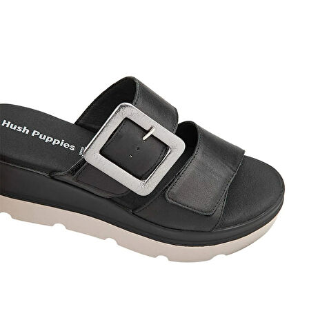 Hush Puppies Effeza 625205 Hakiki Deri Kadın Terlik Siyah