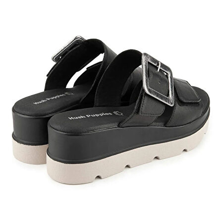 Hush Puppies Effeza 625205 Hakiki Deri Kadın Terlik Siyah