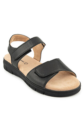 Hush Puppies Deri Siyah Kadın Sandalet Jaylli