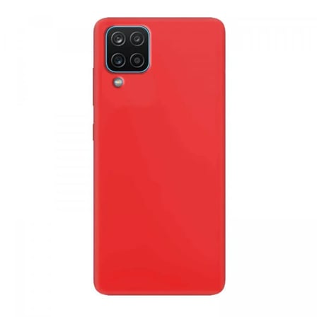 Samsung Galaxy M12 İnce Mat Silikon Kılıf Kırmızı