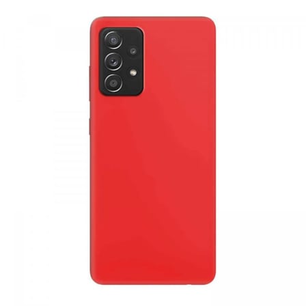 Samsung Galaxy M32 İnce Mat Silikon Kılıf Kırmızı