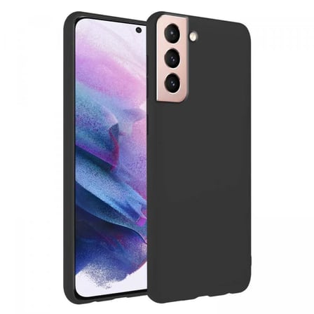 Samsung Galaxy S21 İnce Mat Silikon Kılıf Siyah