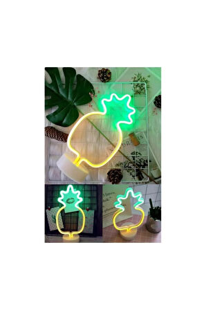 Ananas Neon Lamba Gece Lambası Dekoratif Süs