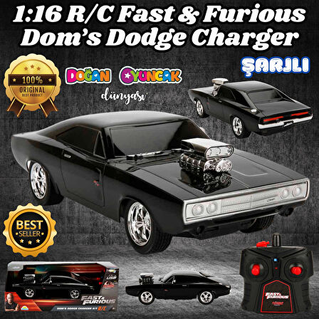 Fast & Furious Dom’s Dodge Charger R/T 1:16 USB Şarjlı Uzaktan Kumandalı Araba - Kumandalı Araç - R/C Araba