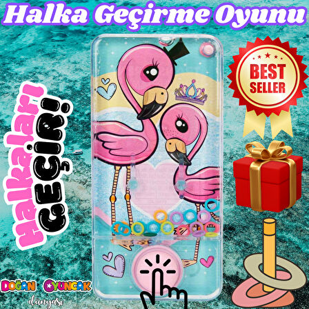 Flamingo Su Oyunu İkili Flamingo - Halka Geçirme Oyunu - Eski Oyuncaklar - Su içinde Halka Oyunu - Halkayı Geçir Su Oyunu