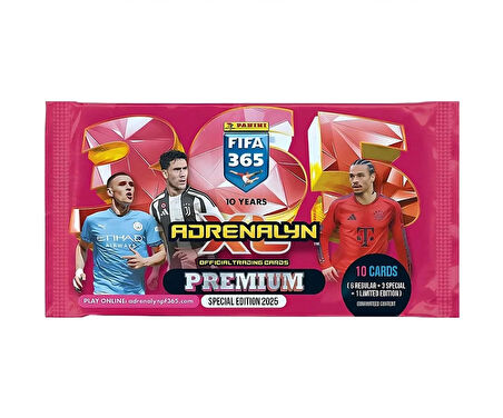 Panini Premium FIFA 365 Adrenalyn XL 2025 Oyuncu Kartı - Premium Futbolcu Kartları - 10 Paket