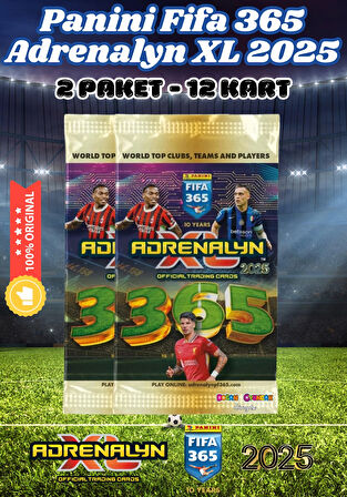 Panini FIFA 365 Adrenalyn XL 2025 Oyuncu Kartı - Futbolcu Kartları - Trading Oyuncu Kartı - 2 Paket