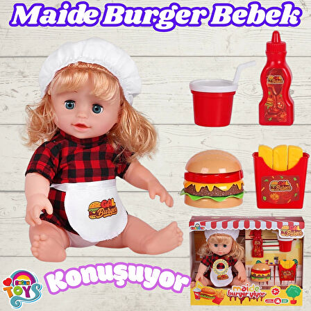 Maide Burger Yiyor - Türkçe Konuşan Maide Et Bebek - Konuşan Bebek - Maide Bebek - Maide Burger Bebek - Sarışın